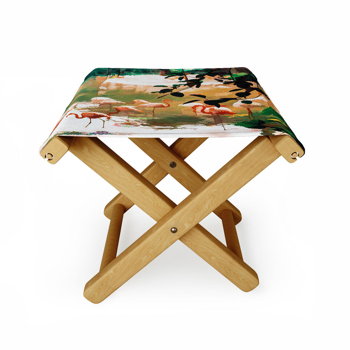 83 Oranges Flamingo Sighting Jungle Nature Folding Stool