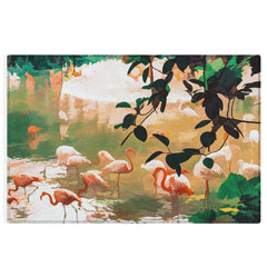 83 Oranges Flamingo Sighting Jungle Nature Outdoor Rug