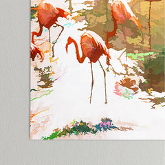 83 Oranges Flamingo Sighting Jungle Nature Poster