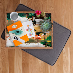 83 Oranges Flamingo Sighting Jungle Nature Rectangular Tray