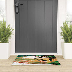 83 Oranges Flamingo Sighting Jungle Nature Welcome Mat