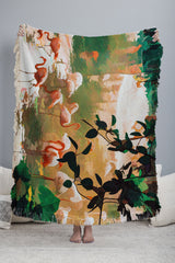 83 Oranges Flamingo Sighting Jungle Nature Throw Blanket