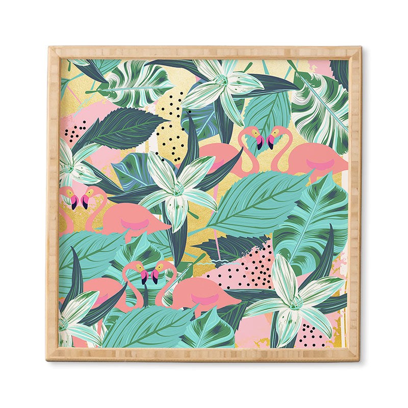 83 Oranges Flamingo Tropical Framed Wall Art