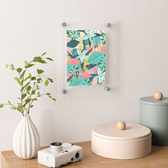 83 Oranges Flamingo Tropical Floating Acrylic Print
