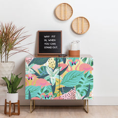 83 Oranges Flamingo Tropical Credenza