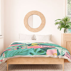 83 Oranges Flamingo Tropical Duvet Cover