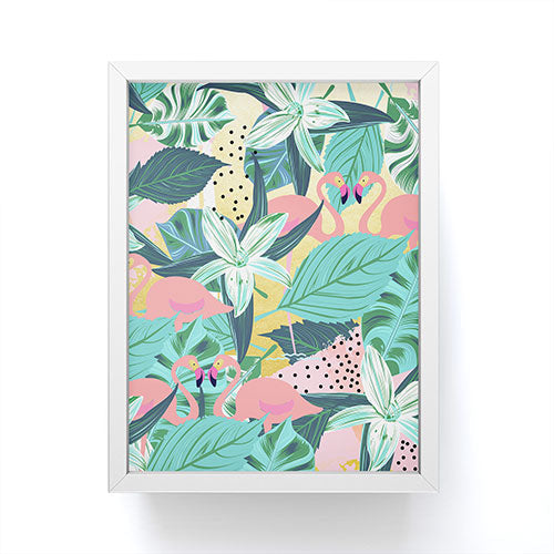 83 Oranges Flamingo Tropical Framed Mini Art Print