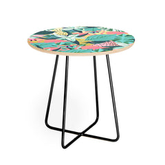 83 Oranges Flamingo Tropical Round Side Table