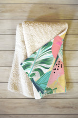 83 Oranges Flamingo Tropical Fleece Throw Blanket