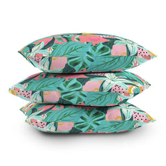 83 Oranges Flamingo Tropical Throw Pillow