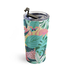 83 Oranges Flamingo Tropical Travel Mug