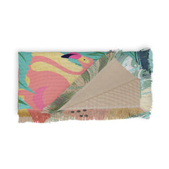 83 Oranges Flamingo Tropical Throw Blanket