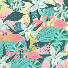 83 Oranges Flamingo Tropical Shower Curtain
