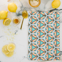 83 Oranges Flamingos on the Beach Wildlife Cutting Board Rectangle
