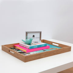 83 Oranges Flamingos on the Beach Wildlife Rectangular Tray