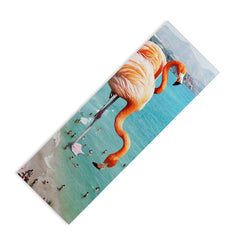 83 Oranges Flamingos on the Beach Wildlife Yoga Mat