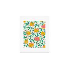 83 Oranges Floral Blush Gold Art Print