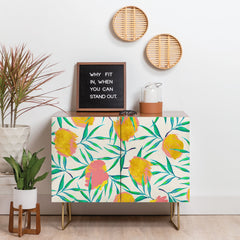83 Oranges Floral Blush Gold Credenza