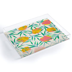 83 Oranges Floral Blush Gold Acrylic Tray