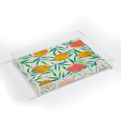 83 Oranges Floral Blush Gold Acrylic Tray
