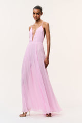 Dayna Chiffon Open Back Maxi Dress