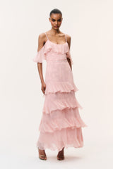 Laelia Floral Chiffon Ruffle Dress