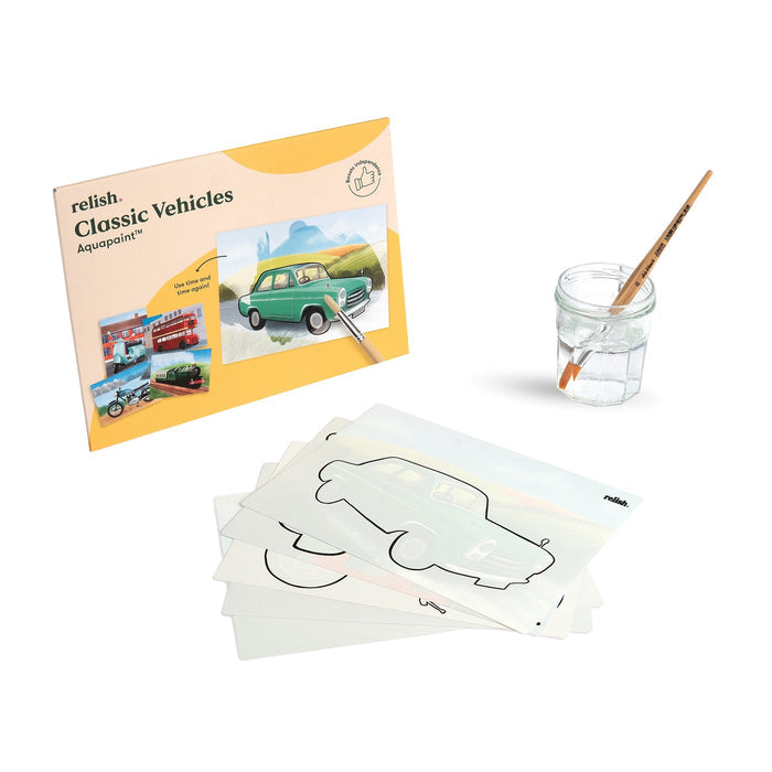 AquaPaint Dementia Activity Set (Classic Vehicles)