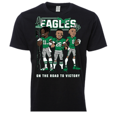 Birds Philadelphia On the Road to Victory T-Shirt - Original Jawns Gear - T-Shirt - Jawns on Fire Sneakers & Shoes