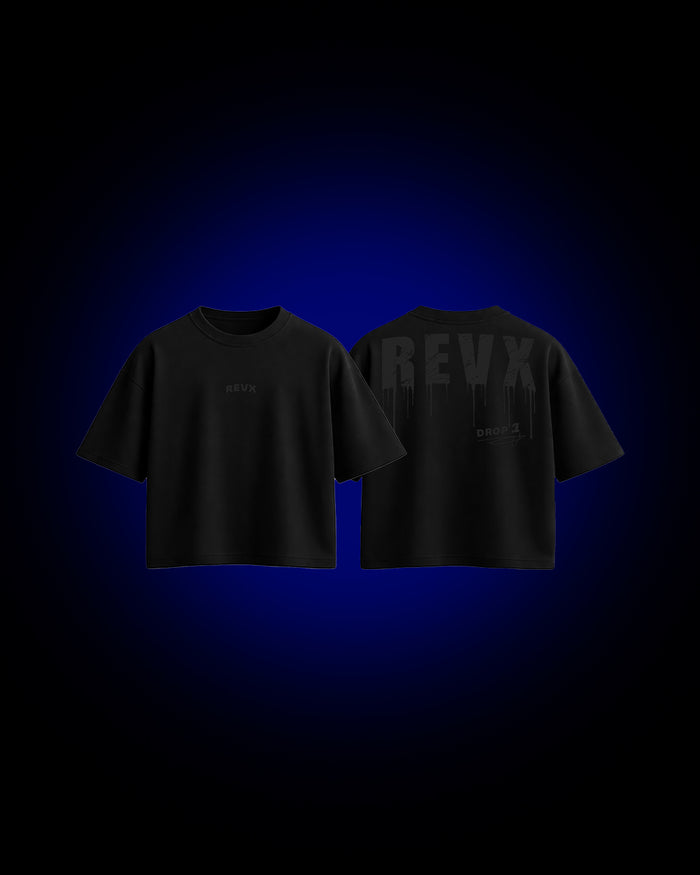 BLACK COTTON BOXY PUMP COVER T-SHIRT 2.2