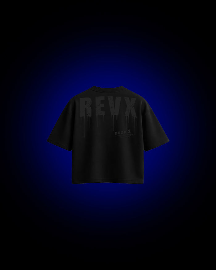 BLACK COTTON BOXY PUMP COVER T-SHIRT 2.2
