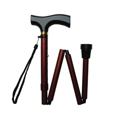 Deep Wood Adjustable & Foldable Luxe Walking Stick