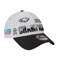 Eagles New Era 2022 NFC Champions Locker Room 9FORTY Adjustable Hat - Headwear - Jawns on Fire Sneakers & Shoes