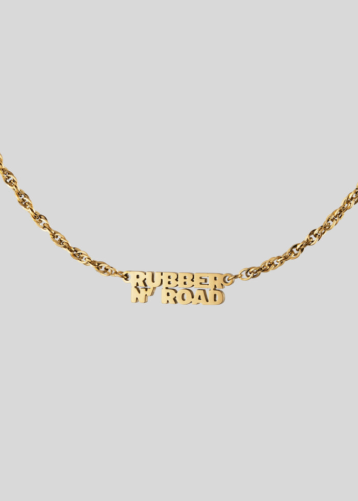Gold Logo Chain - RUBBER N' ROAD