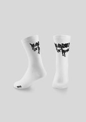 Graffiti Logo Socks - White - RUBBER N' ROAD