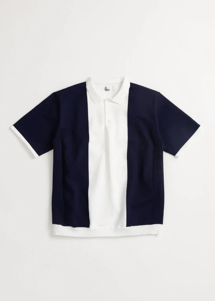 LIGHT BIG STRIPE KNIT POLO