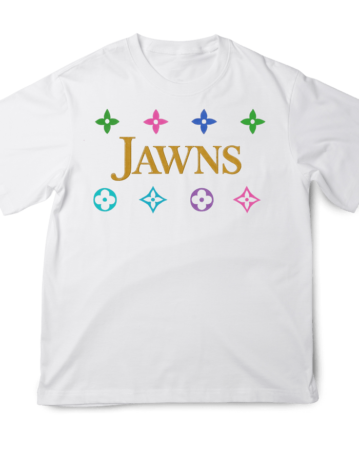 LV Multi Color Jawns - Original Jawns - White T-Shirt - T-Shirt - Jawns on Fire Sneakers & Shoes