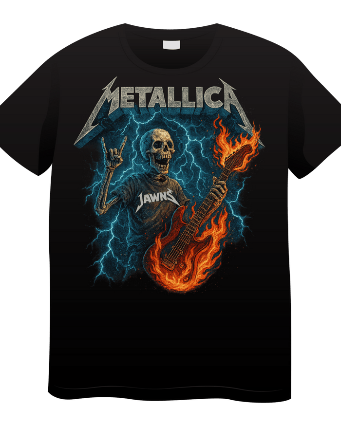 Metallica Guitar - Original Jawns - Black T-Shirt - T-Shirt - Jawns on Fire Sneakers & Shoes