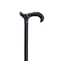 Mother of Pearl Derby Cane Black Candy