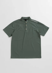 STAND COLLOR ＆THREE-LINE H EMBROIDERY POLO