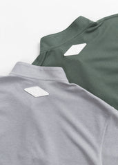 STAND COLLOR ＆THREE-LINE H EMBROIDERY POLO