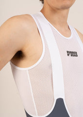 Cycling technical base layer that improves breathability during warm weather riding.