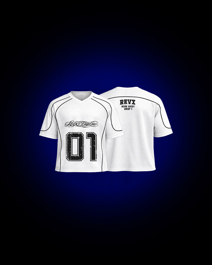 WHITE BOXY REVX JERSEY 2.0