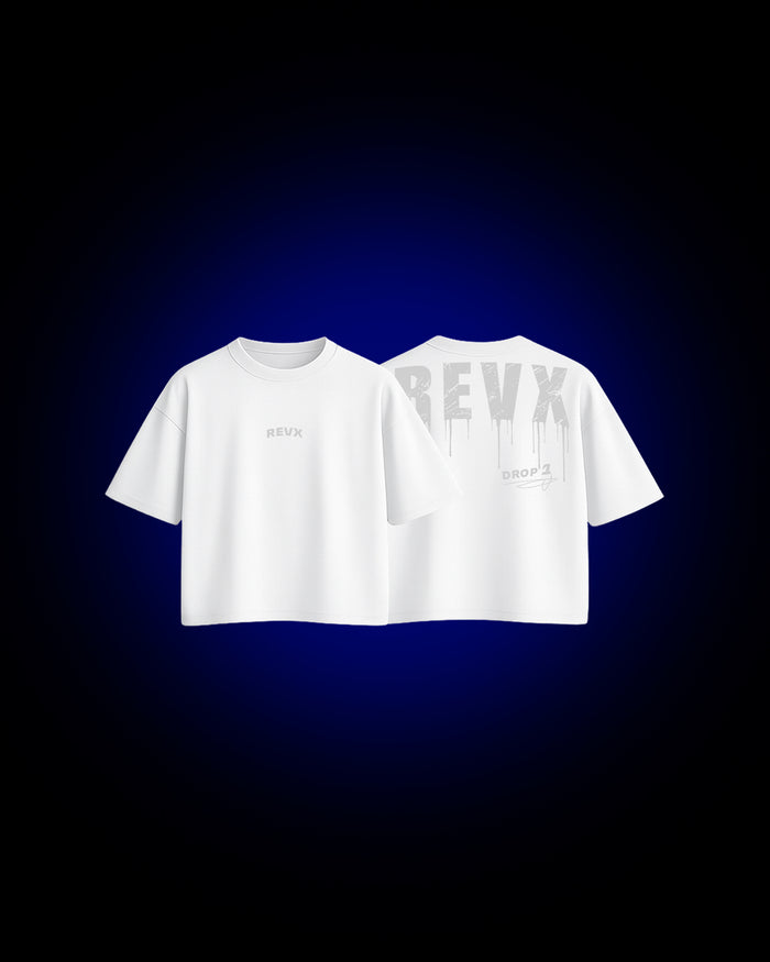 WHITE COTTON BOXY PUMP COVER T-SHIRT 2.3