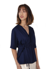 Will & Well Kimono Drawstring Blouse With Easy Velcro