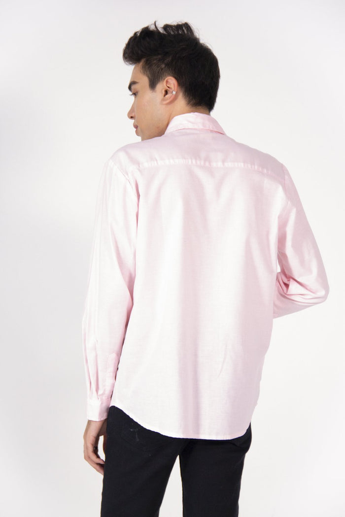 Will & Well Long Sleeve Shirt With Magnetic Snap Buttons Baby Pink / S
