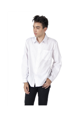 Will & Well Long Sleeve Shirt With Magnetic Snap Buttons White / S